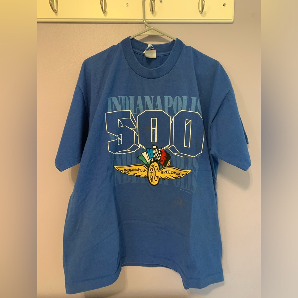 Vintage Indianapolis 500 Embroidered T shirt XL